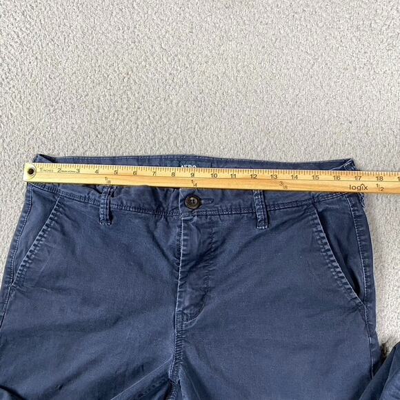 Aero Slim Straight Chino Slacks Pants Men's 33x32 Measured (33x30) Navy - Picture 7 of 11